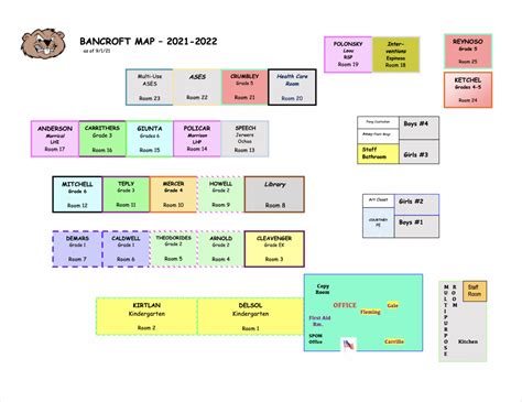 Bancroft Classroom Map - Hubert Bancroft Elementary School