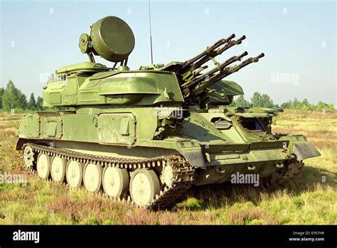 The ZSU-23-4 "Shilka" is a lightly armored, self-propelled, radar guided anti-aircraft weapon ...