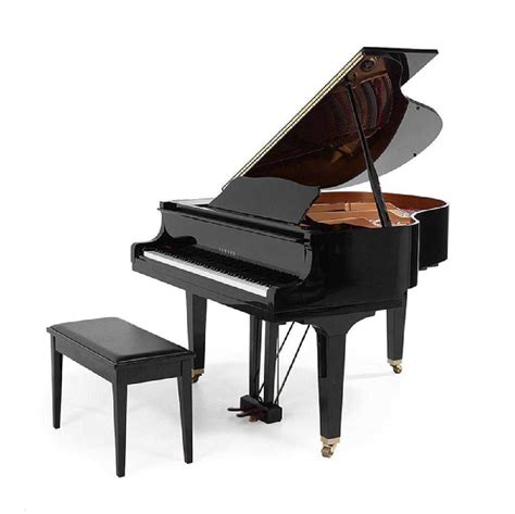 Contemporary Yamaha Ebonized Baby Grand Piano and Bench, bearing the ...