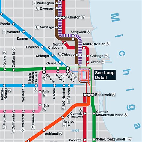 CTA Rail System Map Poster