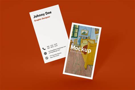15+ Cool Vertical Business Card Mockup PSD Templates | Mockuptree