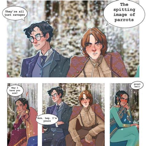 yule ball scene - harry potter fanart in 2022 | Harry potter comics ...