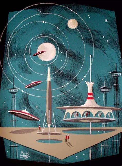 EL GATO GOMEZ PAINTING RETRO 1950'S SCI-FI ROBOT ROCKET JETSONS FUTURISTIC SPACE | eBay | Retro ...