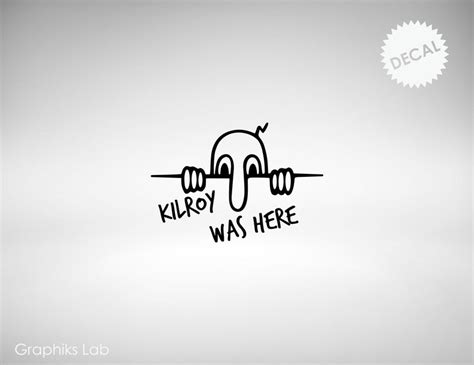 Kilroy WW2 Graffiti Decal Kilroy Was Here Vinyl Decal Sticker | Etsy