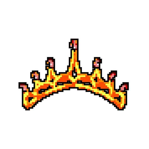 gold tiara crown game pixel art vector illustration 23873624 Vector Art at Vecteezy