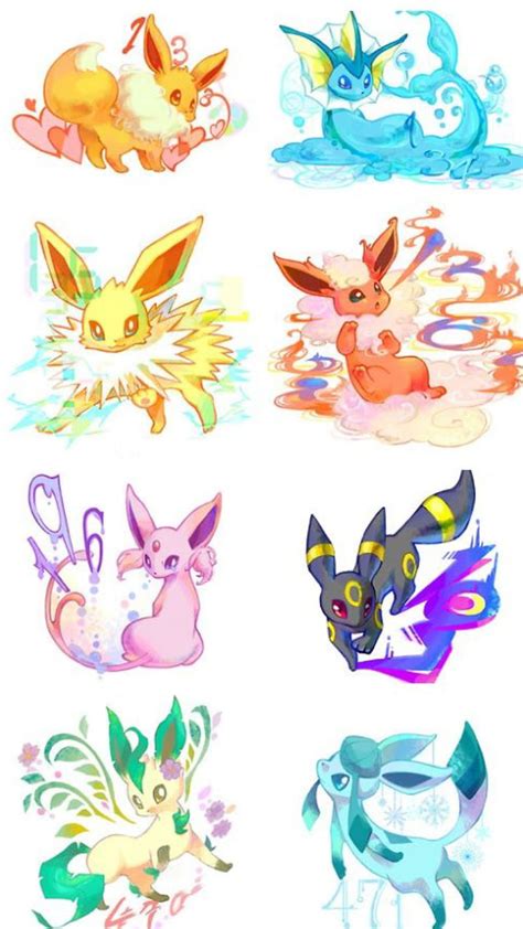 Pokemon Eevee Evolutions Cute