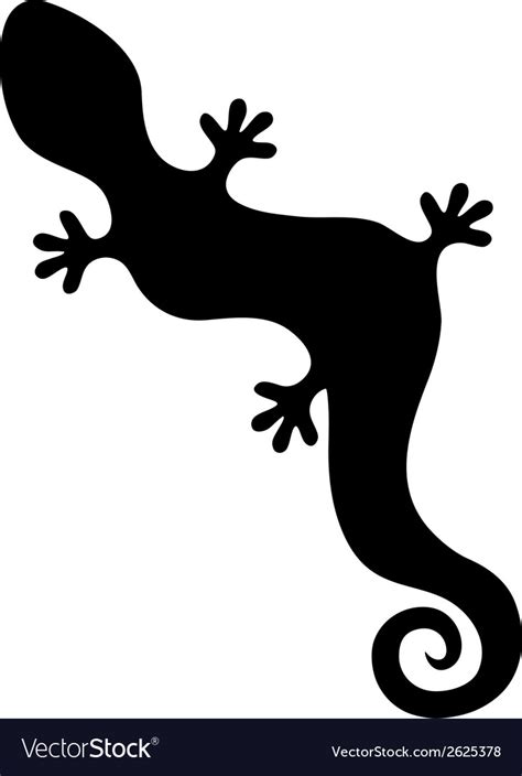 Lizard silhouette Royalty Free Vector Image - VectorStock