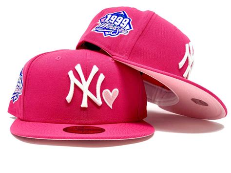 NEW YORK YANKEES 1999 WORLD SERIES HOT PINK LIGHT PINK BRIM NEW ERA FI – Sports World 165