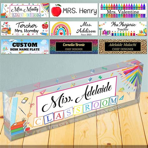 Amazon.com: Teacher Gifts Desk Name Plates for Office Personalized ...