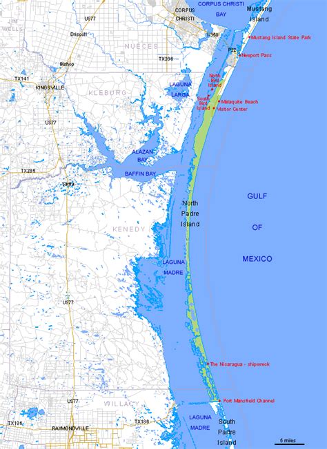 Padre Island National Seashore Map – The World Map