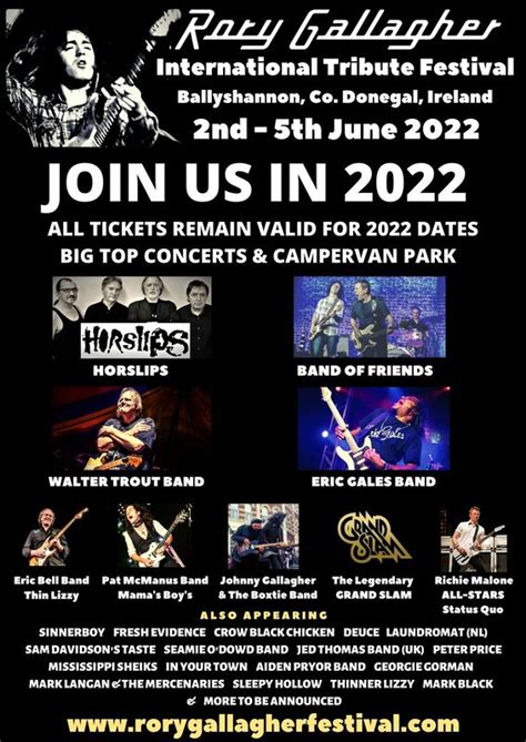 Latest Festival News 2022 - RORY GALLAGHER INTERNATIONAL FESTIVAL 2022 BALLYSHANNON, CO. DONEGAL ...