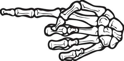 Skeleton hand with pointing finger. Vector illustration. 20364768 Vector Art at Vecteezy