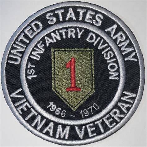 US Army 1st Infantry Division 1966-1970 Vietnam Veteran Patch - Decal ...