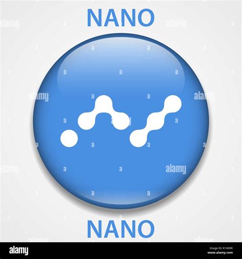 Nano Coin cryptocurrency blockchain icon. Virtual electronic, internet money or cryptocoin ...