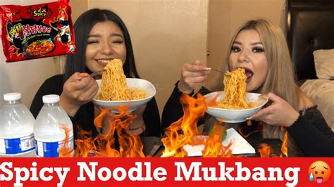 Spicy Noodle Mukbang |TheRangelSisters - YouTube