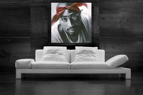 2pac Painting rap art Tupac Pop Art Canvas Print | Etsy