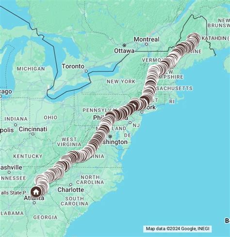 Appalachian Trail Shelter Map - Google My Maps