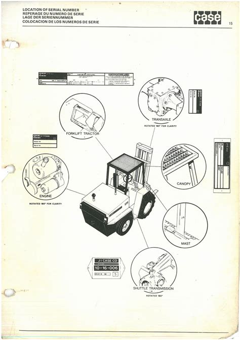 Case Forklift Truck 525 & 535 Parts Manual