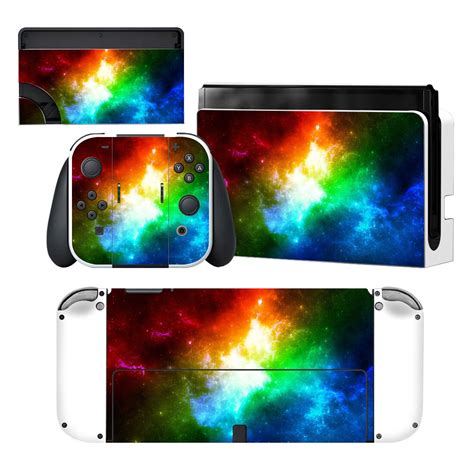 Multicolor Galaxy Skin Sticker Decal For Nintendo Switch OLED & Joycons ...