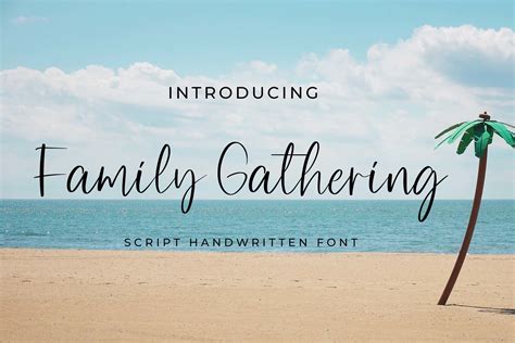 Family Gathering Font by handles creative · Creative Fabrica