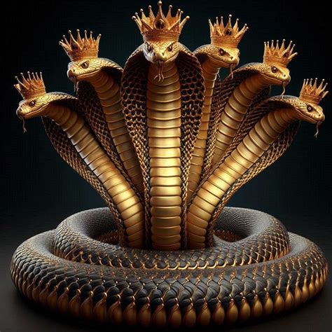 Shesh naag, #sheshnaag, #sheshnag sheshnag coils of the king cobra Shesha which is five headed k ...