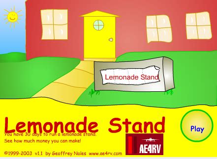 Lemonade Stand Game - A fun and free challenge to keep minds active during the summer time ...