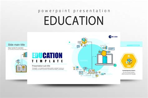 Education Icon PPT Template | Creative PowerPoint Templates ~ Creative ...