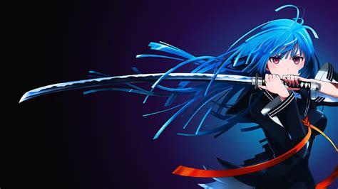 1920x1080px | free download | HD wallpaper: Katana, Anime girl, Kisara ...