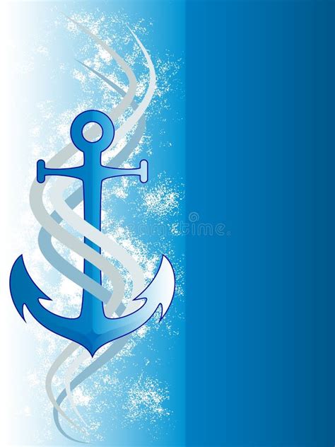 Abstract Blue Anchor Background Stock Vector - Illustration of link ...