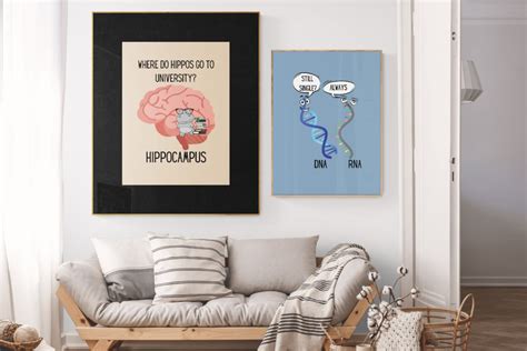 Biology Puns set of 8 Printable Posters Funny Science - Etsy