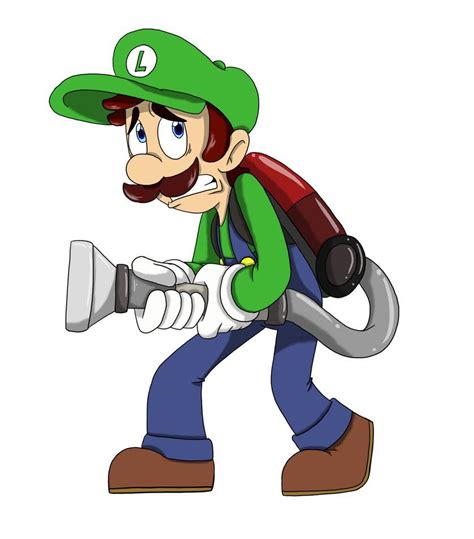 Luigi with a vacuum | Luigi, Mario fan art, Mario bros