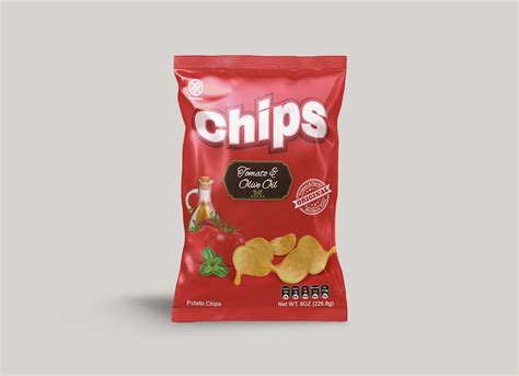 Free Chips Packet Mockup (PSD)