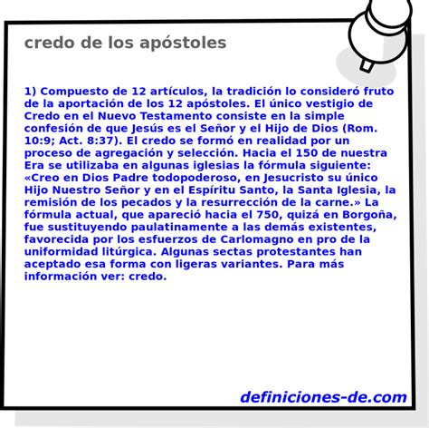 Significado de «credo de los apóstoles»