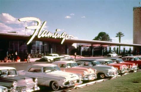 The exterior of the Flamingo Hotel in Las Vegas, circa 1950s. Here you ...