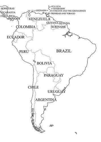 Mapa de Sudamérica para Colorear: Dibujos e Imágenes de América del Sur ...