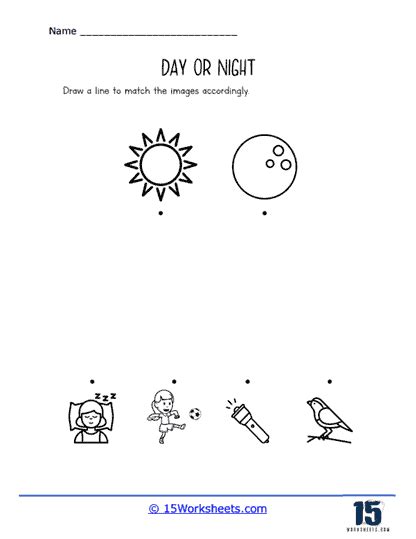 Day or Night Worksheets - 15 Worksheets.com