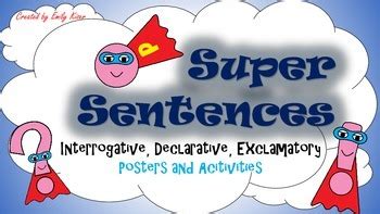 Super Sentences by Emily Kiser | Teachers Pay Teachers