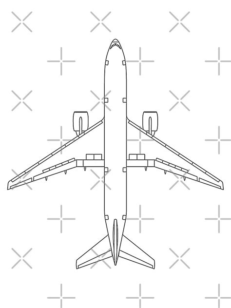 "Boeing 777 Top View" Poster for Sale by Avinez | Redbubble