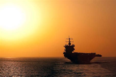 The aircraft carrier USS Enterprise (CVN 65) transits - NARA & DVIDS ...
