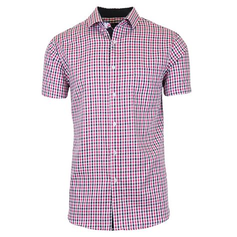 Mens Short Sleeve Casual Dress Shirts Slim Fit Button Down - Walmart.com