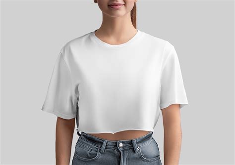 Woman Crop Top T-shirt – Free Design Resources