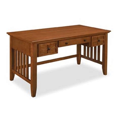 Homestyles Arts & Crafts Brown Wood Executive Desk – Overstock