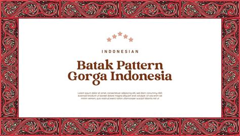 Premium Vector | Indonesia pattern gorga batak illustration design