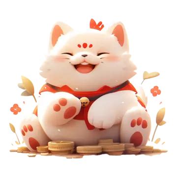 Lucky Cat Cute Cartoon 3d, Lucky Cat, New Year, Cartoon Lucky Cat PNG ...