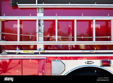 Fire truck ladder Stock Photo - Alamy