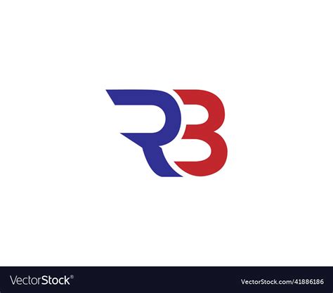 Creative letters rb initials logo icon design Vector Image