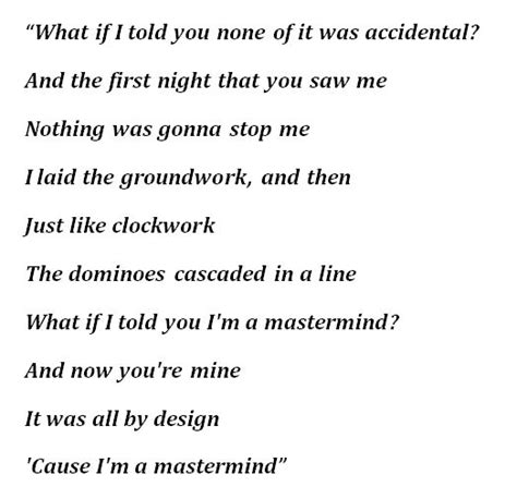 "Mastermind" by Taylor Swift - Song Meanings and Facts