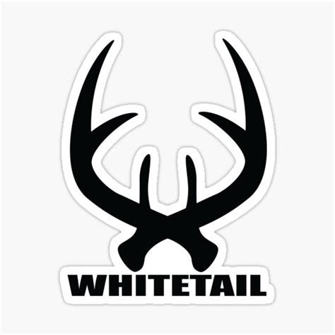 "Whitetail Antler Sticker Logo" Sticker for Sale by TazzytDesign ...