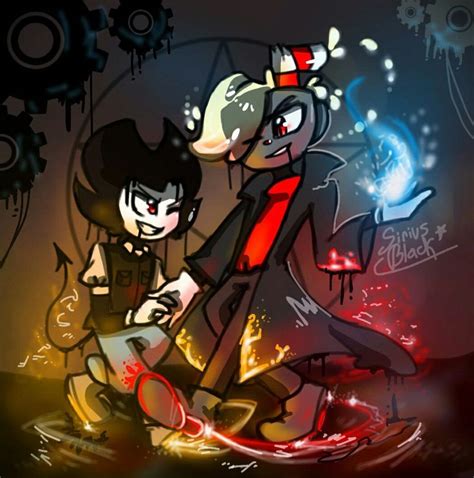 Cuphead x bendy fanart - retfusion