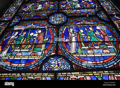 Stained glass of a cathedral, Canterbury Cathedral, Canterbury, Kent, England Stock Photo - Alamy